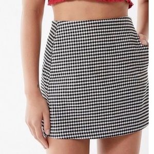 Urban Outfitters Black and white plaid skirt.